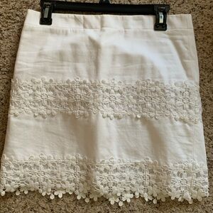 J Crew lace embellished skirt. Size 4